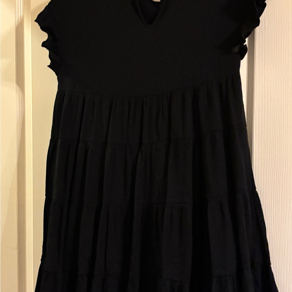 Chic Black Tiered Dress